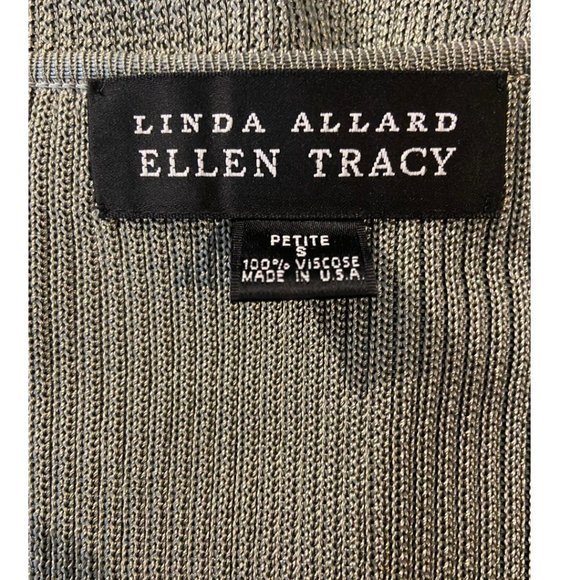 Linda Allard Ellen Tracy Womens Grey Viscose Cardigan Size Small Petite - Picture 7 of 7